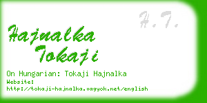 hajnalka tokaji business card